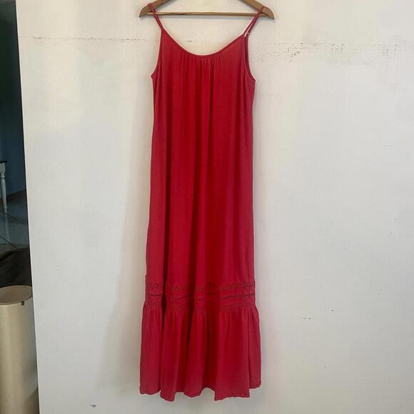 ANTHROPOLOGIE Saturday Sunday watermelon maxi dress sz S - Picture 2 of 7